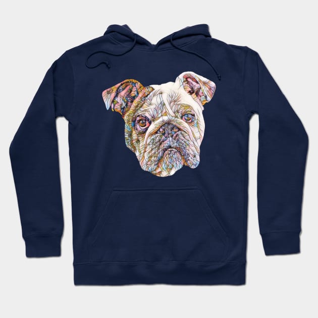 British Bulldog Color Splash Hoodie by DoggyStyles